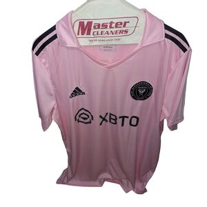 Men's Adias Pink Inter Miami 2022-23 Home Jersey Size XL Lionel Messi